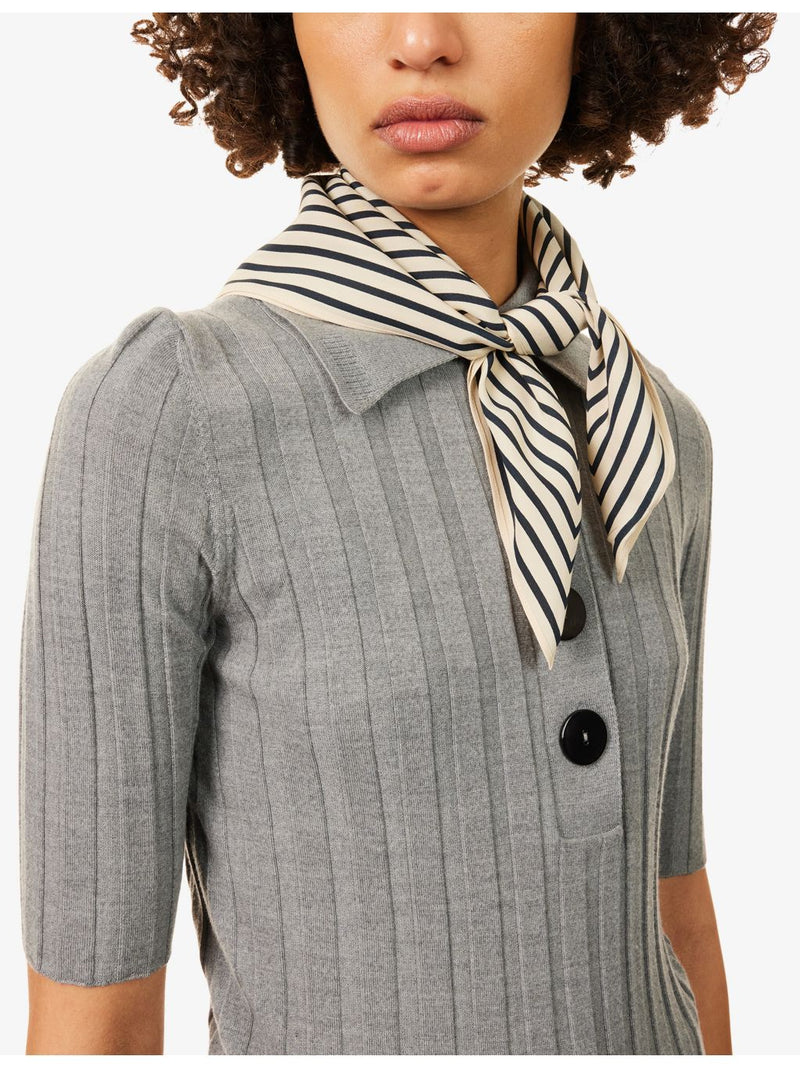 Totême signature monogram silk scarf 56cm by 58cm, imported from the UK