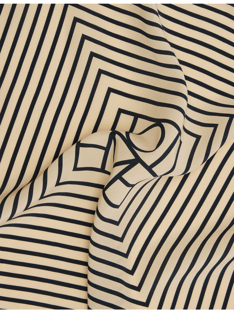 Totême signature monogram silk scarf 56cm by 58cm, imported from the UK