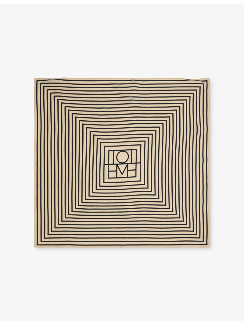 Totême signature monogram silk scarf 56cm by 58cm, imported from the UK