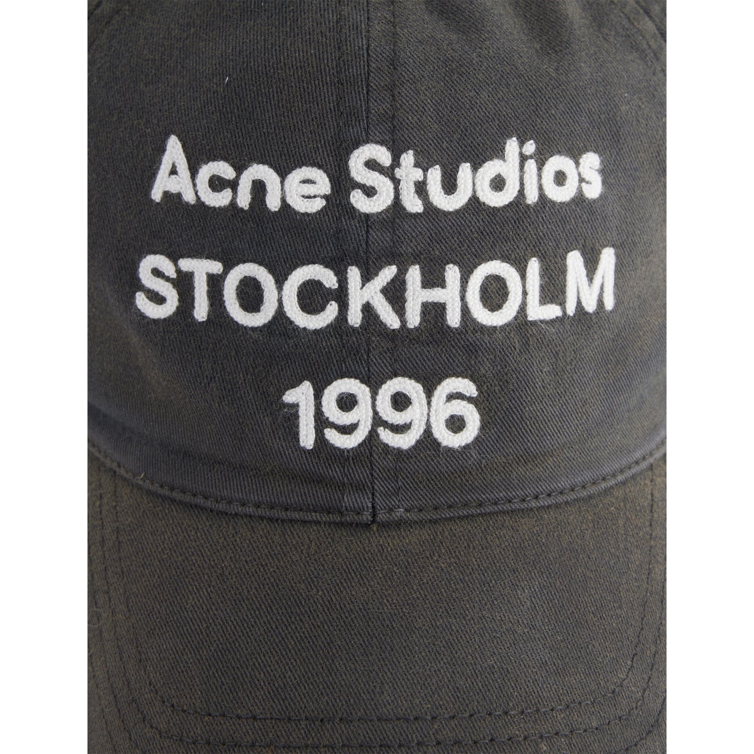 Acne Studios embroidered cotton baseball cap, imported from the UK