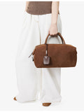 Max Mara brand-embossed nubuck-leather tote bag large - British product