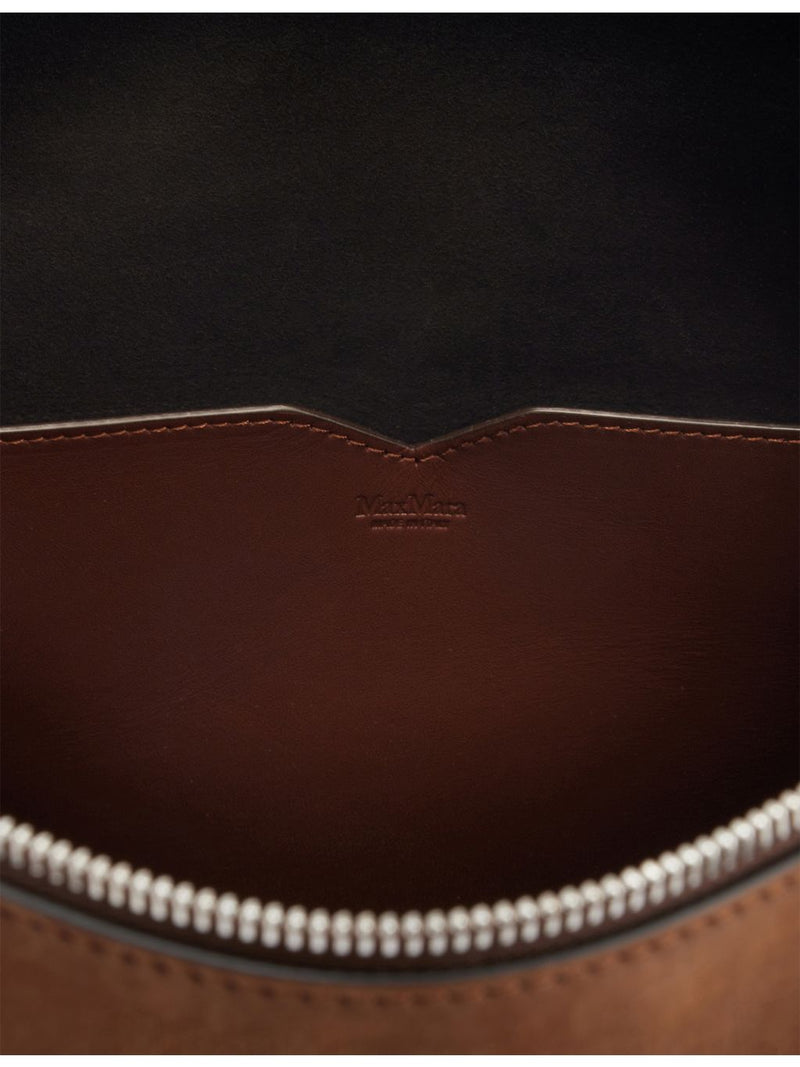 Max Mara brand-embossed nubuck-leather tote bag large - British product