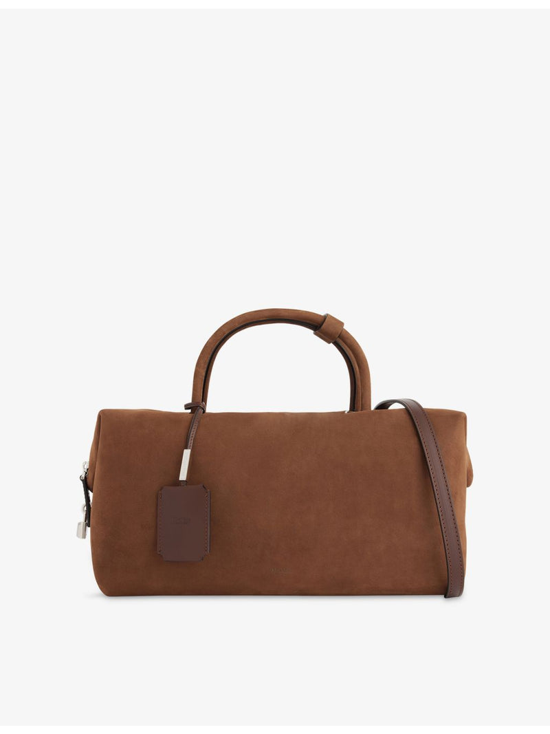 Max Mara brand-embossed nubuck-leather tote bag large - British product