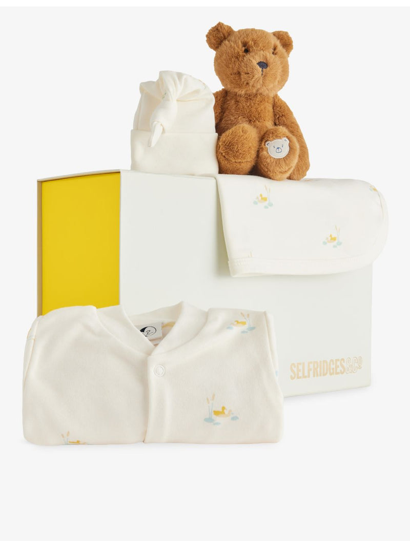 Selfridges Little Duckling baby hamper with four items - British product