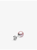 Yoko London pink cultured pearl stud earrings 18ct white gold - British product