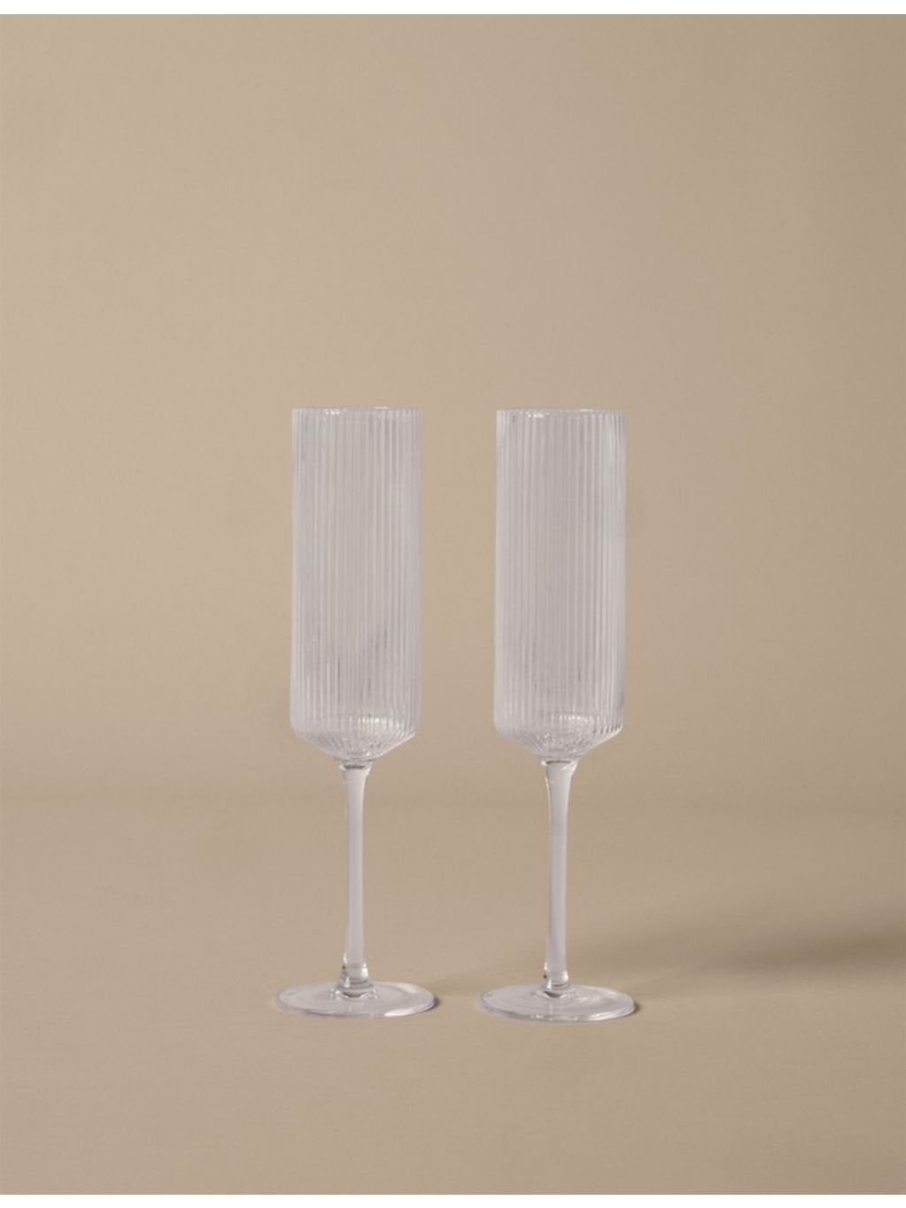 ferm LIVING Ripple champagne flutes set of two 23cm - British product