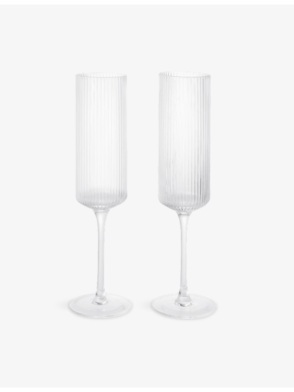 ferm LIVING Ripple champagne flutes set of two 23cm - British product