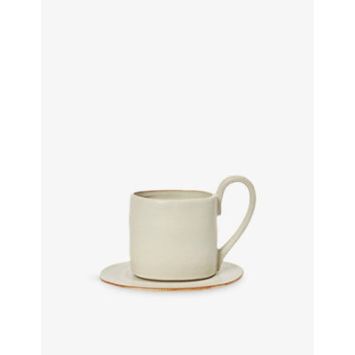 selfridges ferm LIVING Flow Stoneware Mug and Saucer 8.5cm- Buy online at McGrocer
