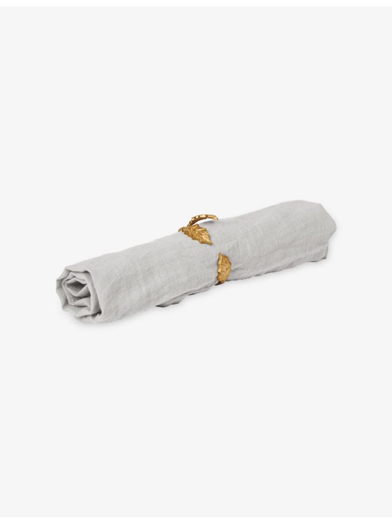 ferm LIVING holly leaf brass napkin rings, UK version