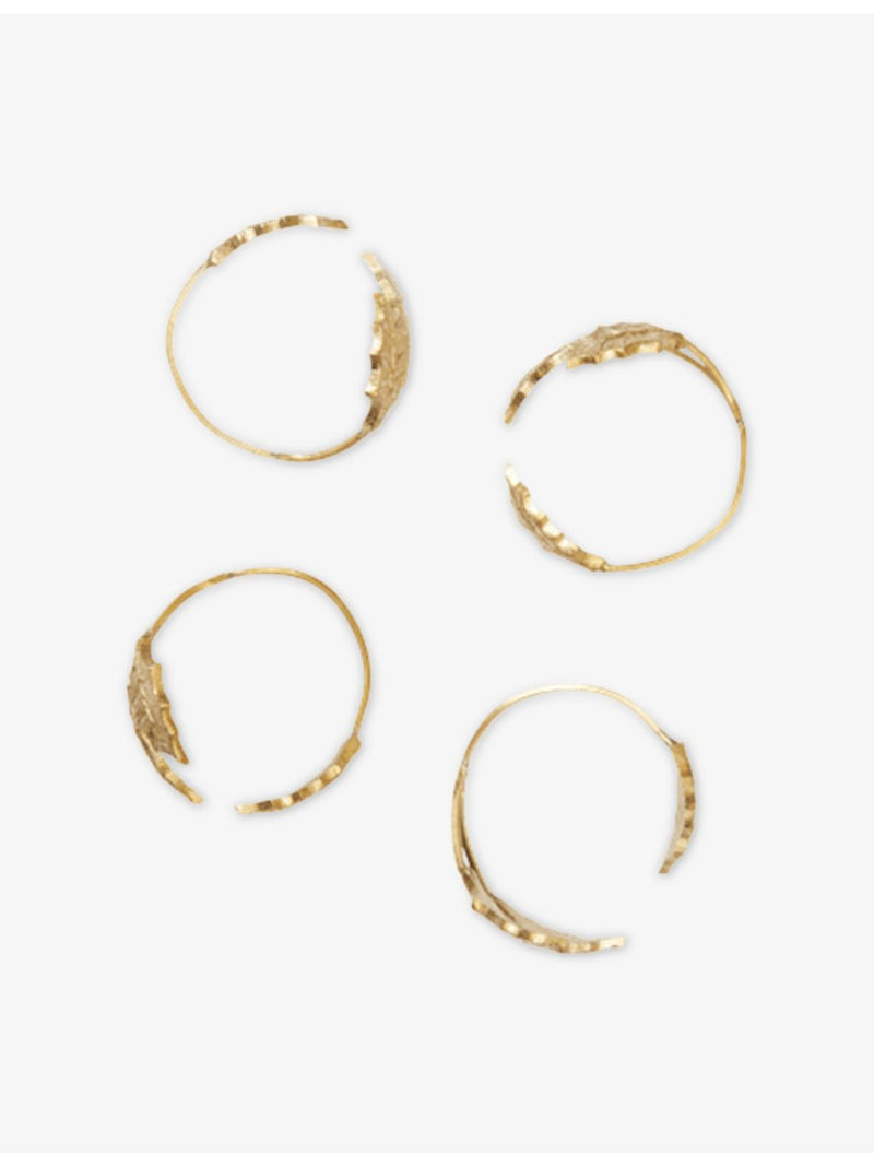 ferm LIVING holly leaf brass napkin rings, UK version