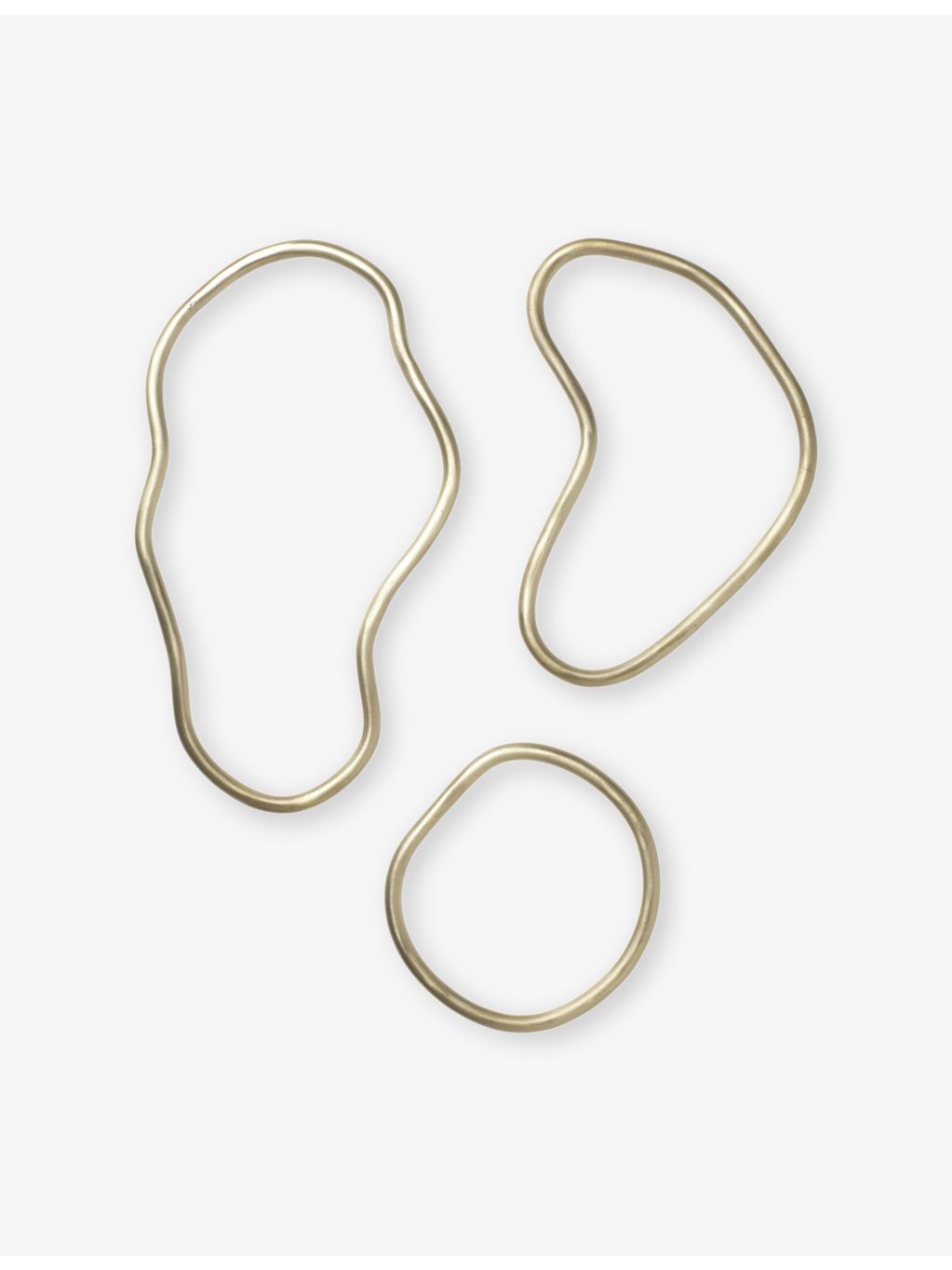 ferm LIVING brass trivets set of three 25cm, imported from the UK