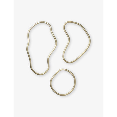 selfridges ferm LIVING Pond Set of Three Brass Trivets 25cm- Buy online at McGrocer