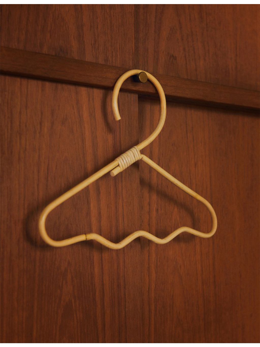 ferm LIVING Wavi rattan clothes hangers set of three - British product