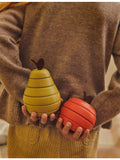 ferm LIVING wooden apple and pear stacking toy set 13cm (British brand)