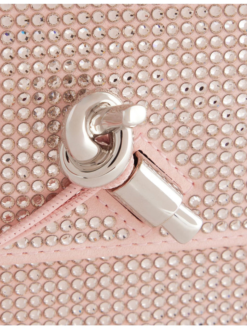 Bottega Veneta crystal-embellished leather clutch, UK version