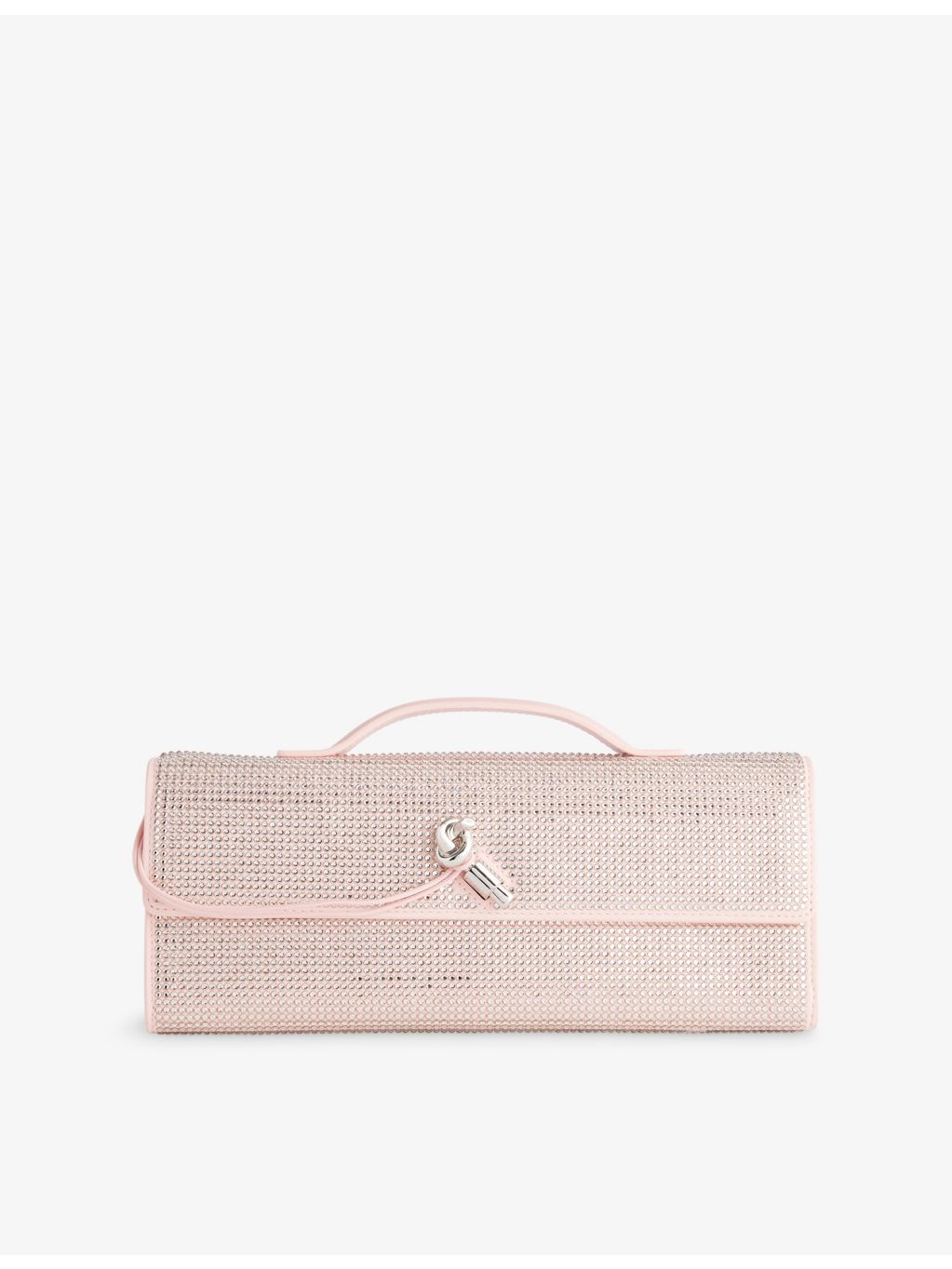 Bottega Veneta crystal-embellished leather clutch, UK version