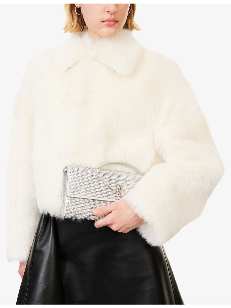 Bottega Veneta Andiamo crystal leather clutch bag - British product