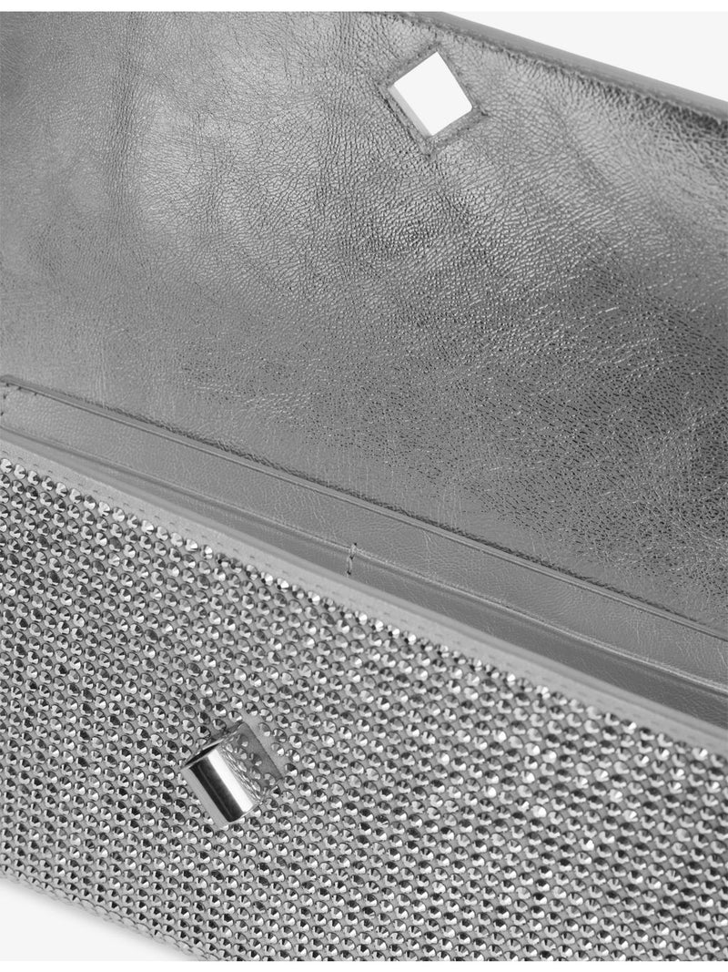 Bottega Veneta Andiamo crystal leather clutch bag - British product
