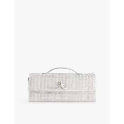 selfridges Bottega Veneta Andiamo Crystal Leather Clutch Bag- Buy online at McGrocer