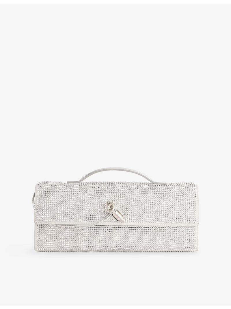 Bottega Veneta Andiamo crystal leather clutch bag - British product