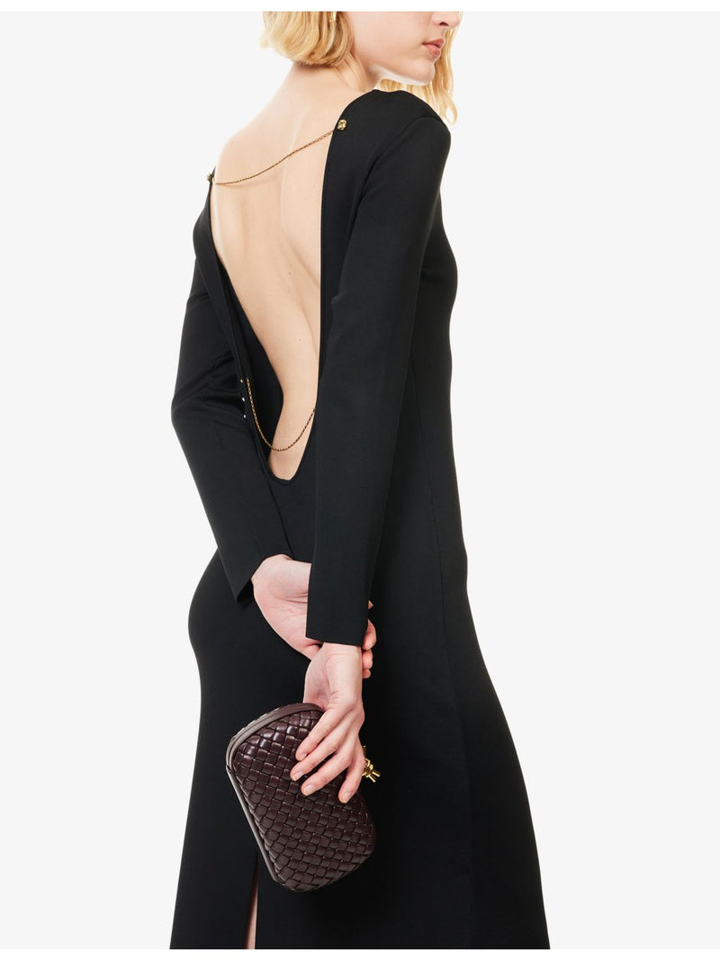 Bottega Veneta intrecciato leather clutch with gold hardware, UK version