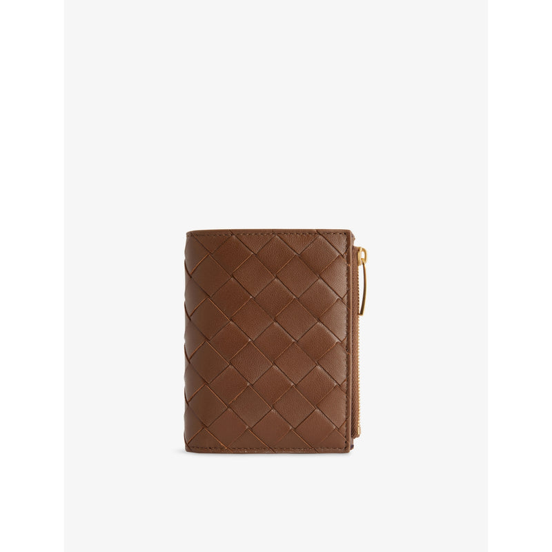 Bottega Veneta Intrecciato small bi-fold leather wallet, imported from the UK