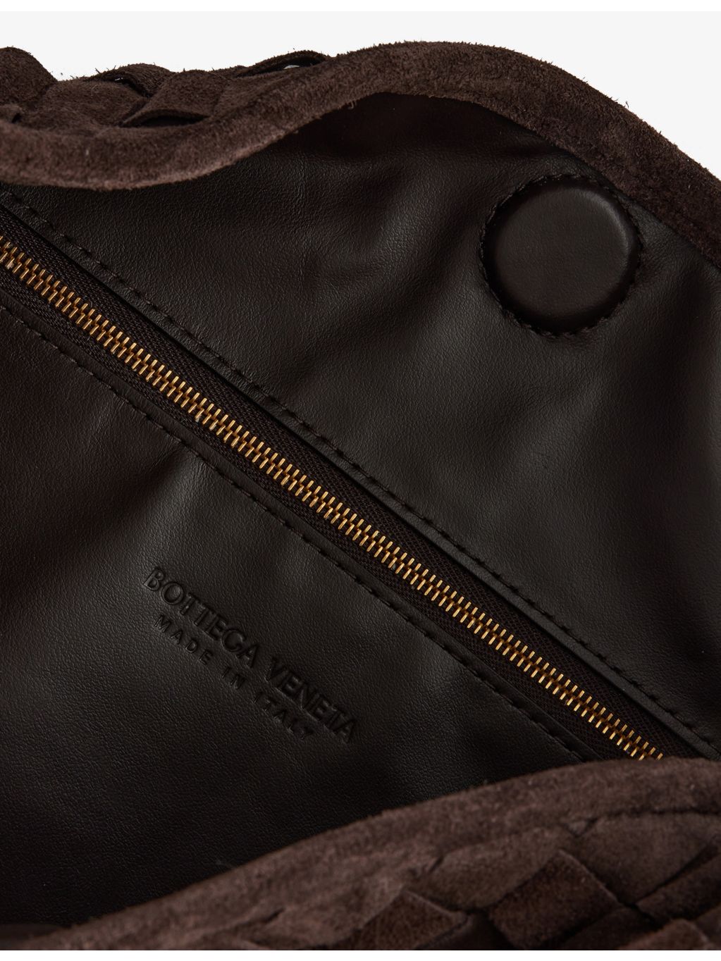 Bottega Veneta Hop Intrecciato medium suede shoulder bag (British brand)