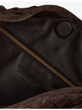 Bottega Veneta Hop Intrecciato medium suede shoulder bag (British brand)