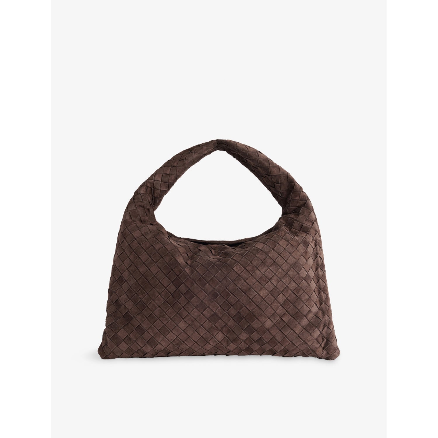 Bottega Veneta Hop Intrecciato medium suede shoulder bag (British brand)