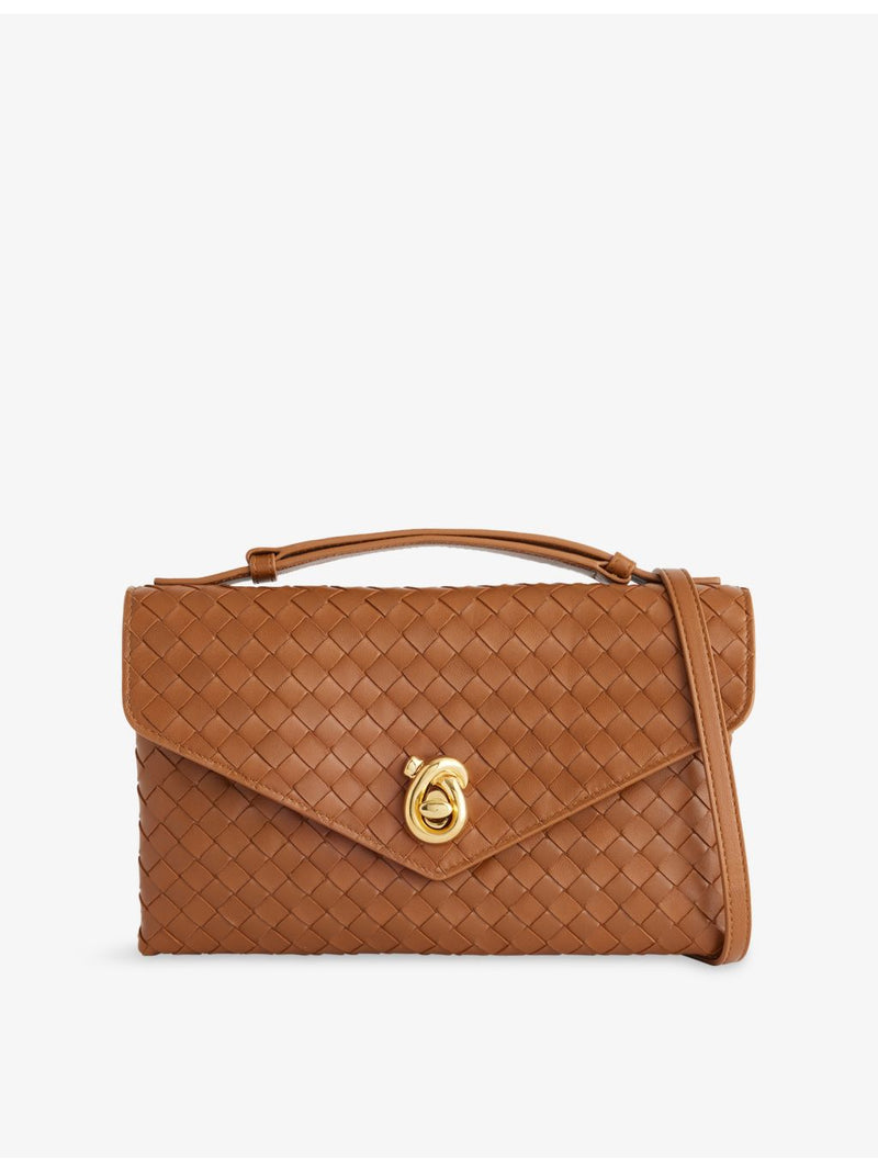Bottega Veneta intrecciato leather shoulder bag 24cm, imported from the UK