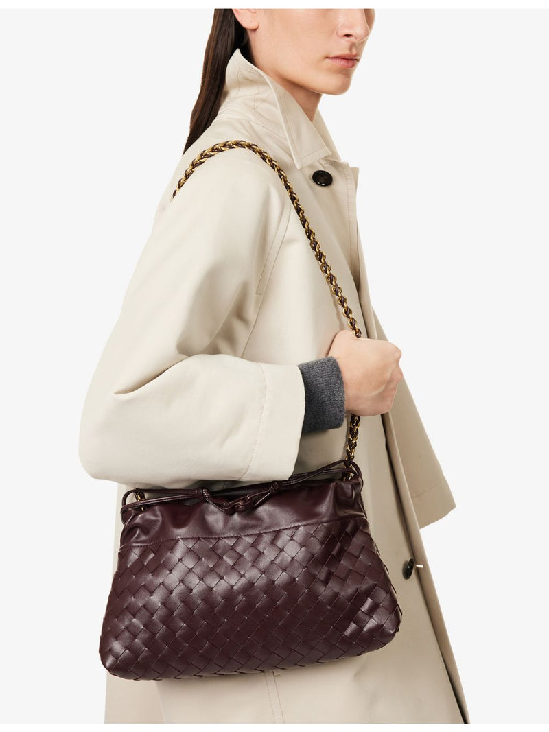 Bottega Veneta intrecciato leather clutch bag (British brand)
