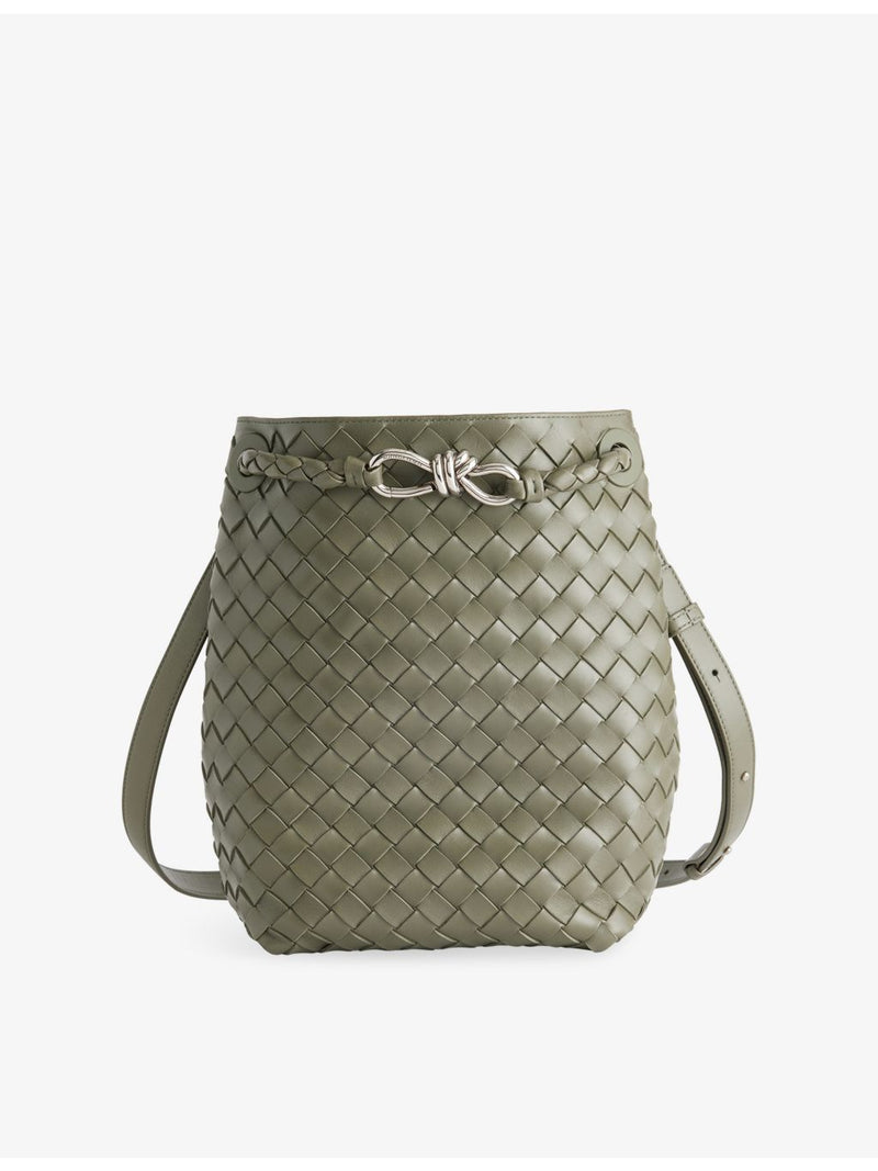 Bottega Veneta Andiamo small leather bucket bag, imported from the UK