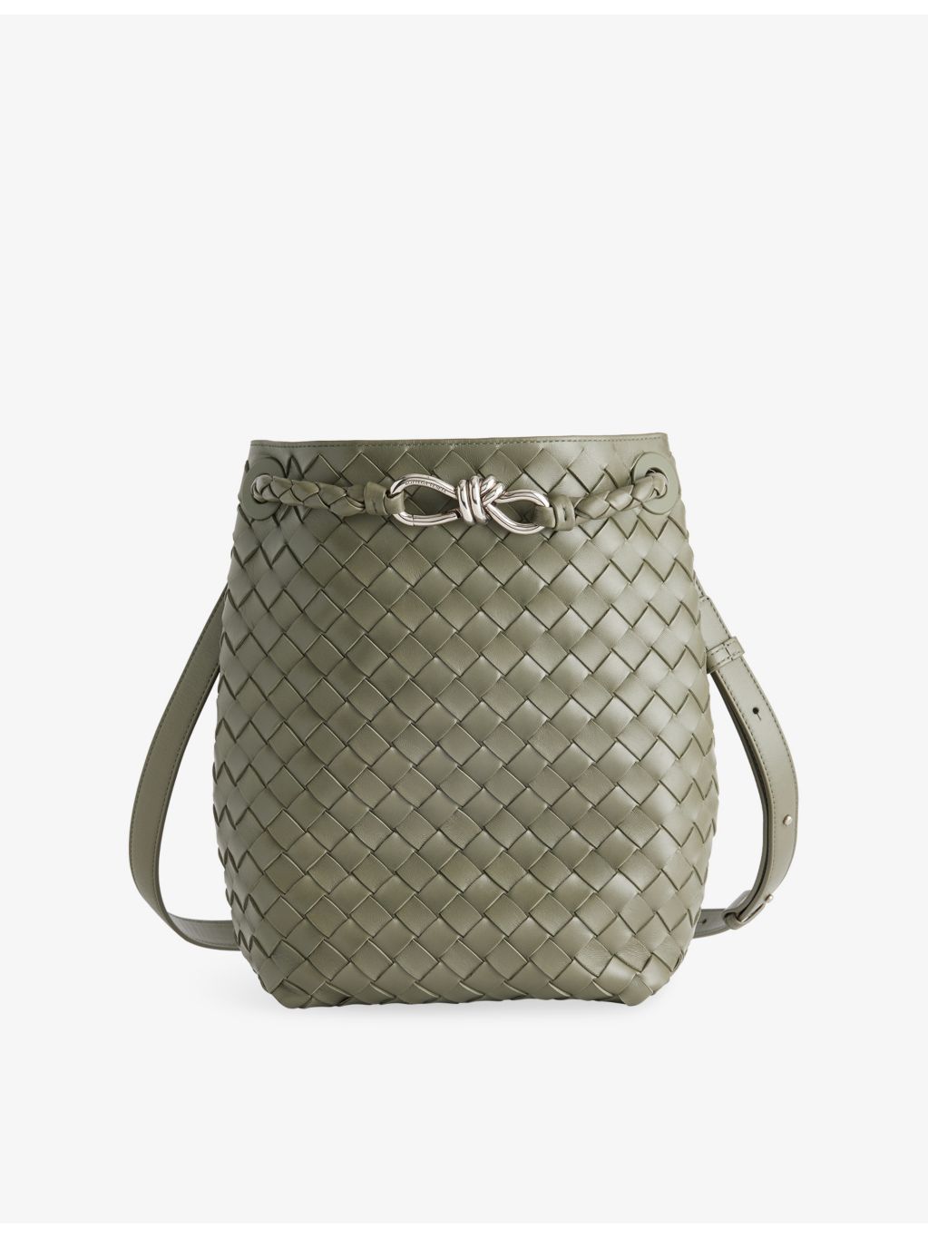 Bottega Veneta Andiamo small leather bucket bag, imported from the UK