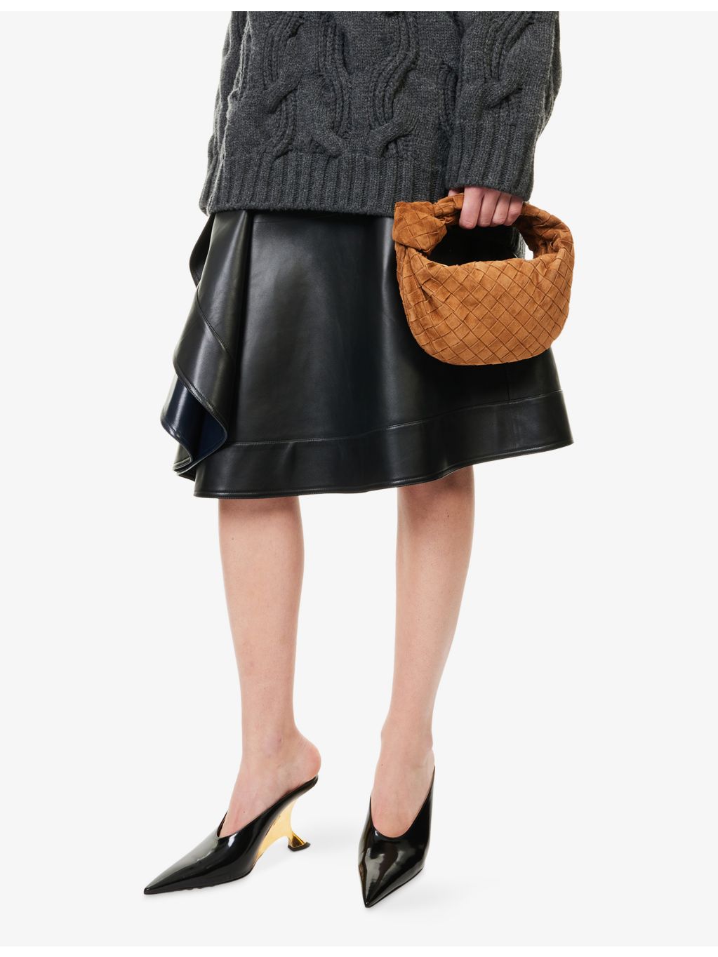 Bottega Veneta mini suede hobo bag, imported from the UK
