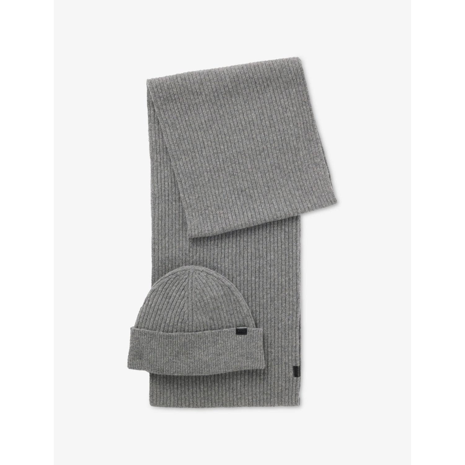 BOSS wool-blend hat and scarf gift set 180cm (British brand)