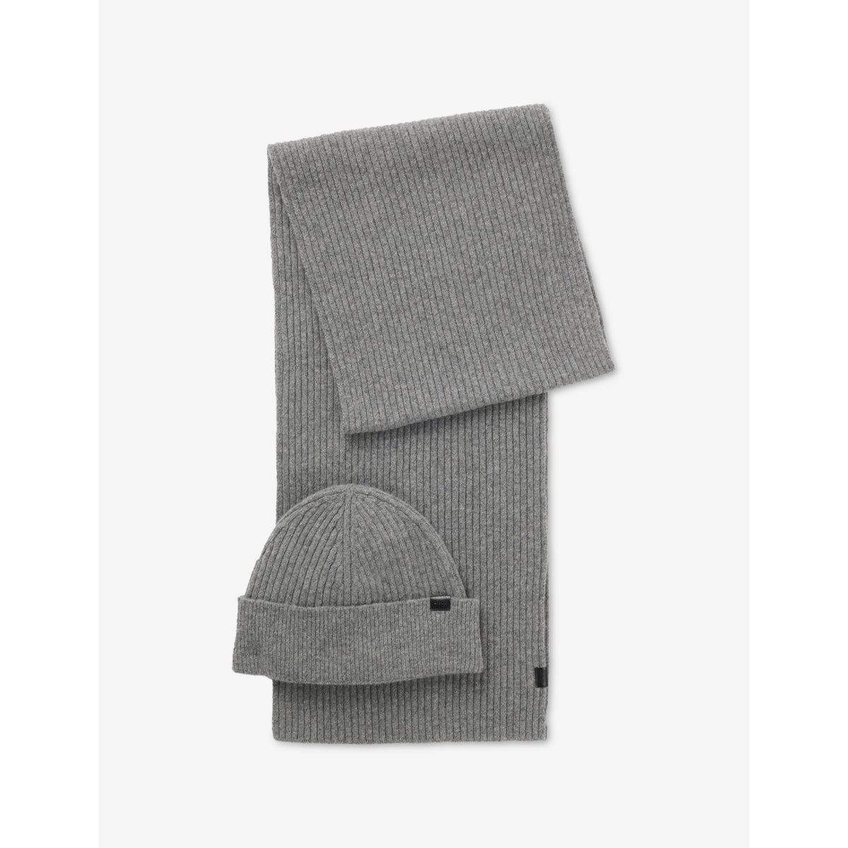 BOSS wool-blend hat and scarf gift set 180cm (British brand)