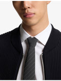 HUGO stripe-pattern silk-jacquard tie, imported from the UK