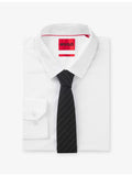 HUGO stripe-pattern silk-jacquard tie, imported from the UK