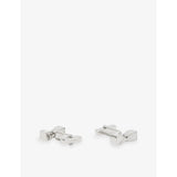 Reiss twisted metal cufflinks with pearlescent inlay - British product