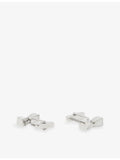 Reiss twisted metal cufflinks with pearlescent inlay - British product