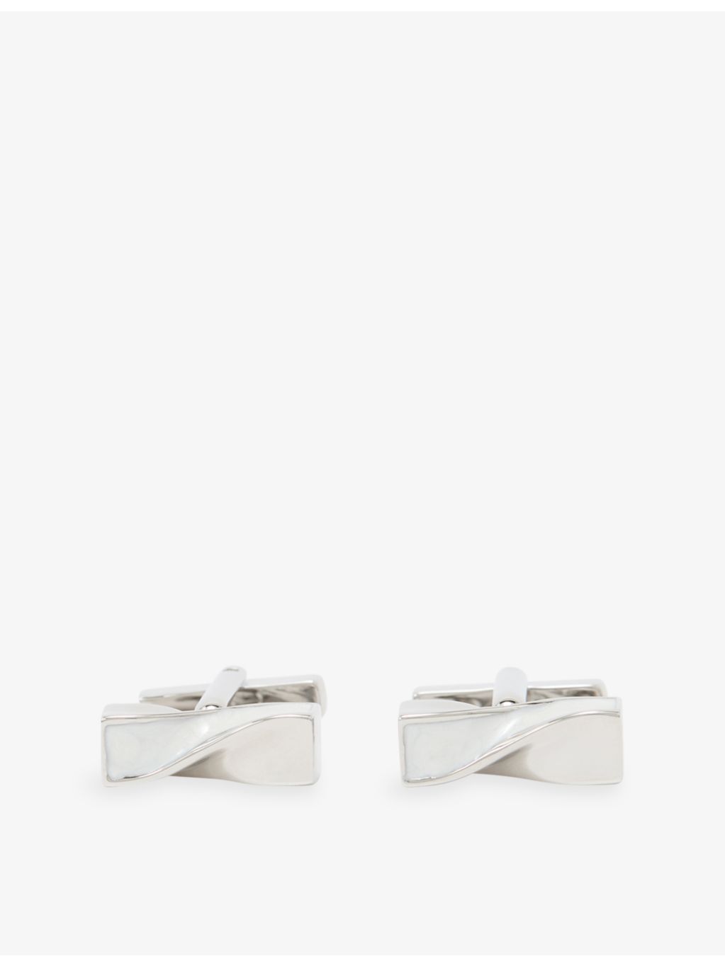 Reiss twisted metal cufflinks with pearlescent inlay - British product
