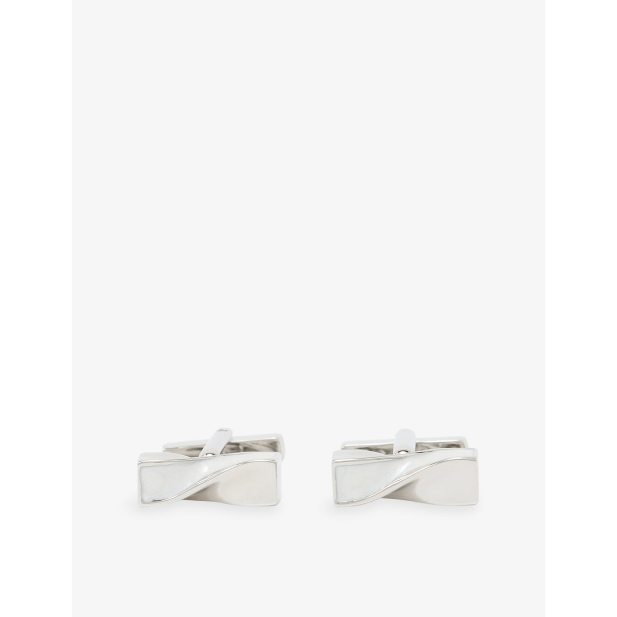 Reiss twisted metal cufflinks with pearlescent inlay - British product