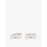 Reiss twisted metal cufflinks with pearlescent inlay - British product