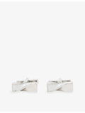 Reiss twisted metal cufflinks with pearlescent inlay - British product