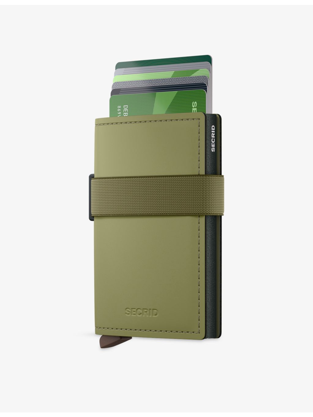 Bandwallet leather wallet with elastic fastening (British brand)