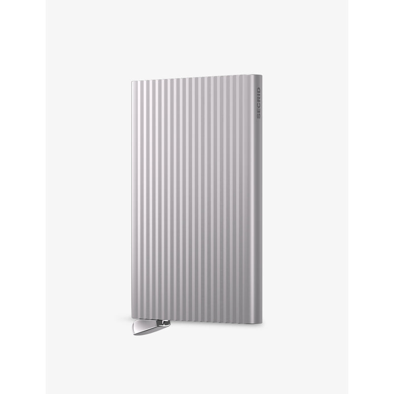 Secrid aluminium card holder with fluted design, UK version