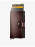 Secrid Dusk leather wallet with popper fastening, imported from the UK