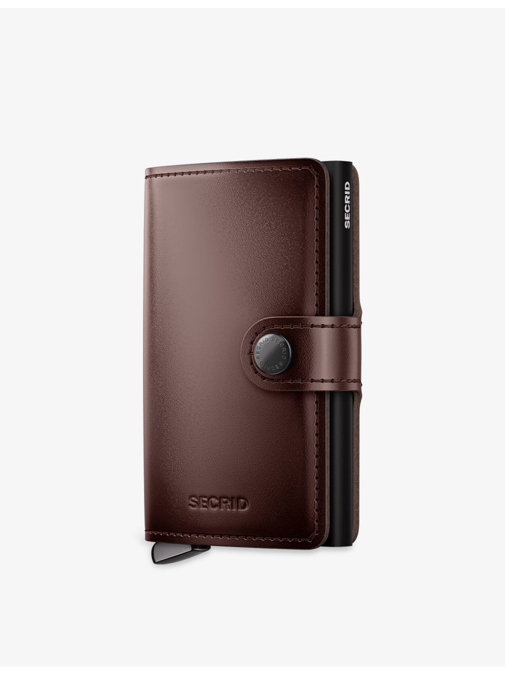 Secrid Dusk leather wallet with popper fastening, imported from the UK