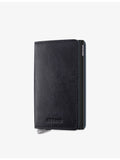 Basco slim leather wallet with card protector, imported from the UK