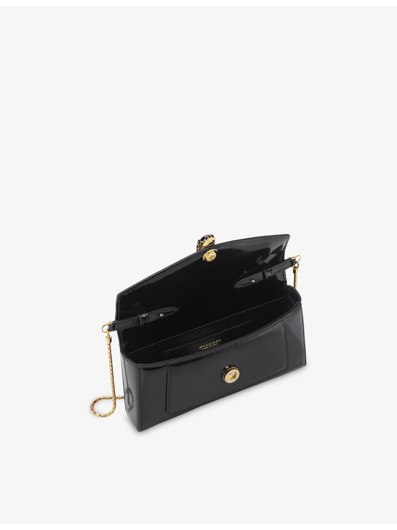 Bvlgari Serpenti Forever leather phone case with chain strap, UK version